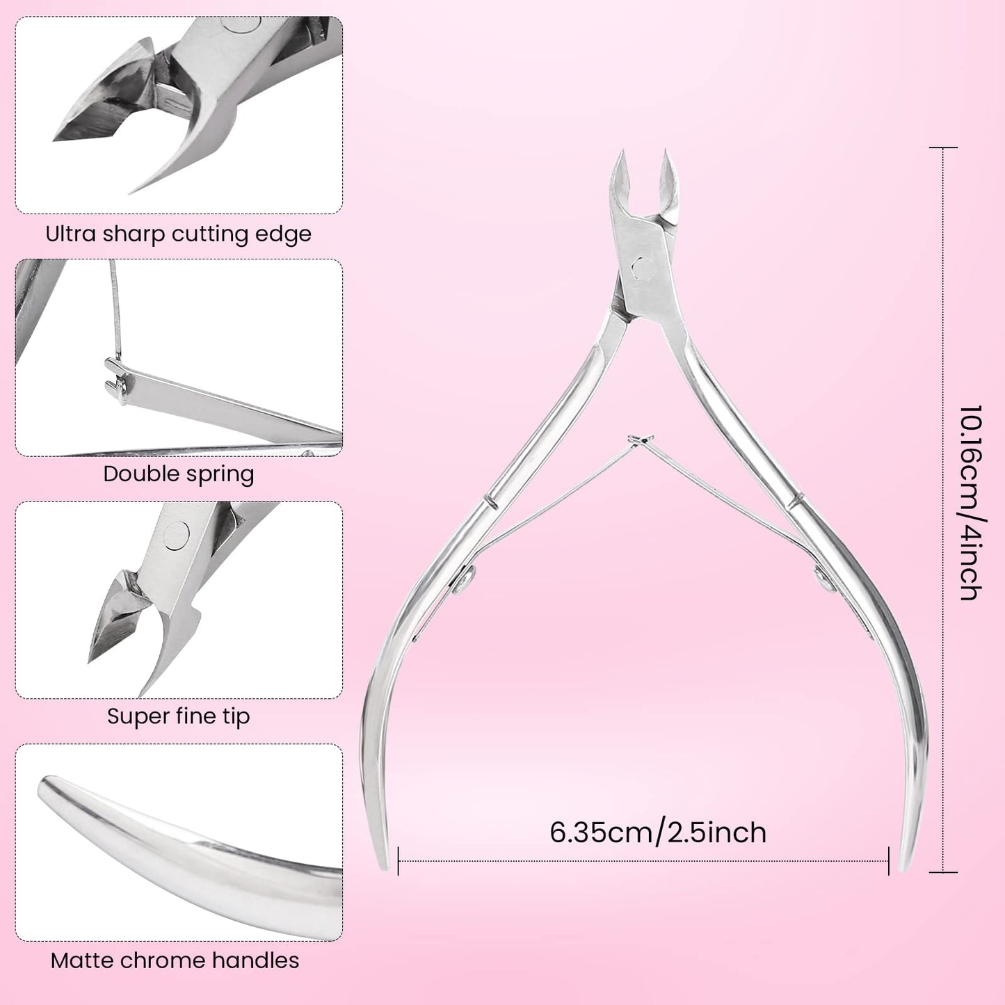 Cuticle Trimmer Cuticle Nippers,Professional Stainless Steel Cuticle Cutter Cuticle Clippers Cuticle Remover,Pedicure Manicure Tools for Fingernails Beauty and Personal Care WANJIAXINHUI
