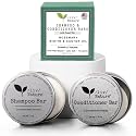 /liv/ Nature Shampoo Bar and Conditioner with Travel Tins | Rosemary, Biotin, Castor Oil | Growth, Volume, Thickening | For Thinning Hair | USA 2-pk