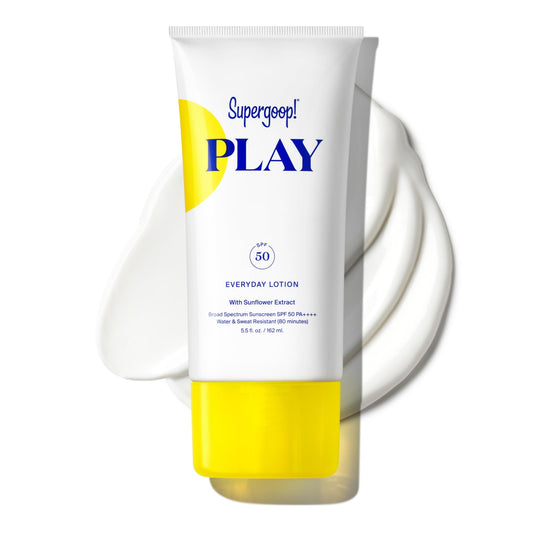 Supergoop! PLAY Everyday Lotion SPF 50 - Broad Spectrum Body & Face Sunscreen - Great for Active Days - Fast Absorbing, Water & Sweat Resistant - 5.5
