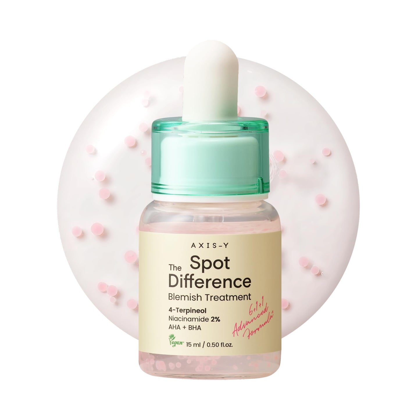 AXIS-Y Spot The Difference Blemish Spot Treatment - 4-Terpineol 2% Niacinamide AHA BHA Soothes Breakouts & Skin Barrier Repair - Vegan Korean Skin