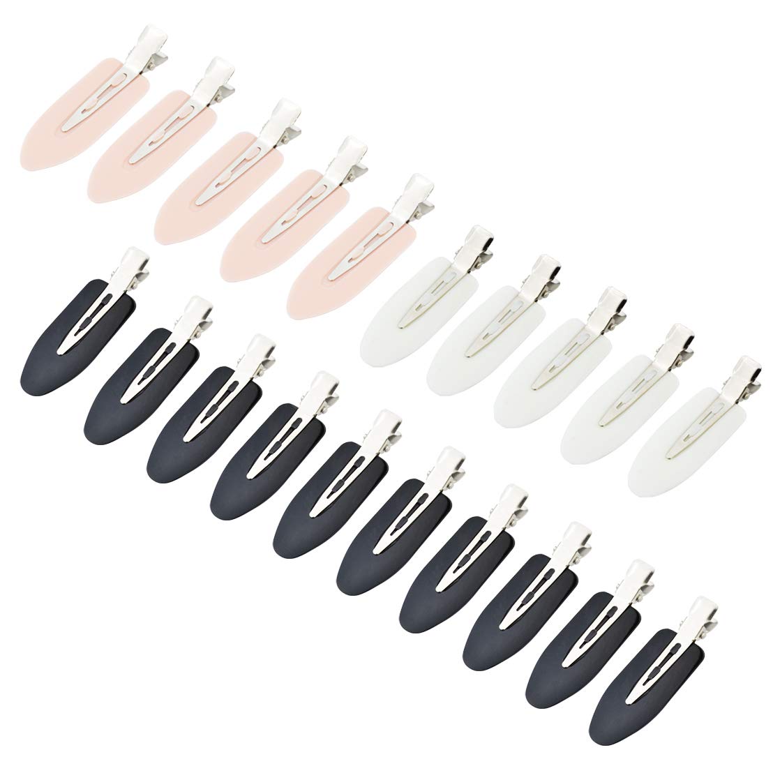 Wobe 24 Pcs No Bend Hair Clips Pin Curl Creaseless Clips No Crease Hair Clip for Hairstyle Bangs Finger Waves Makeup Application Hairdressing Hairpins