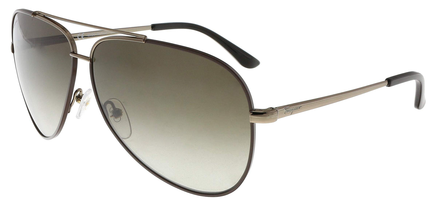 Salvatore Ferragamo Aviator Sunglasses SF131S 211 Brown 60mm 131