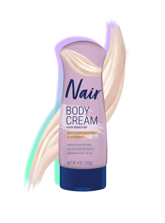 Nair Hair Remover Lotion Cocoa Butter & Vitamin-E 9 Ounce (266ml) (2 Pack)