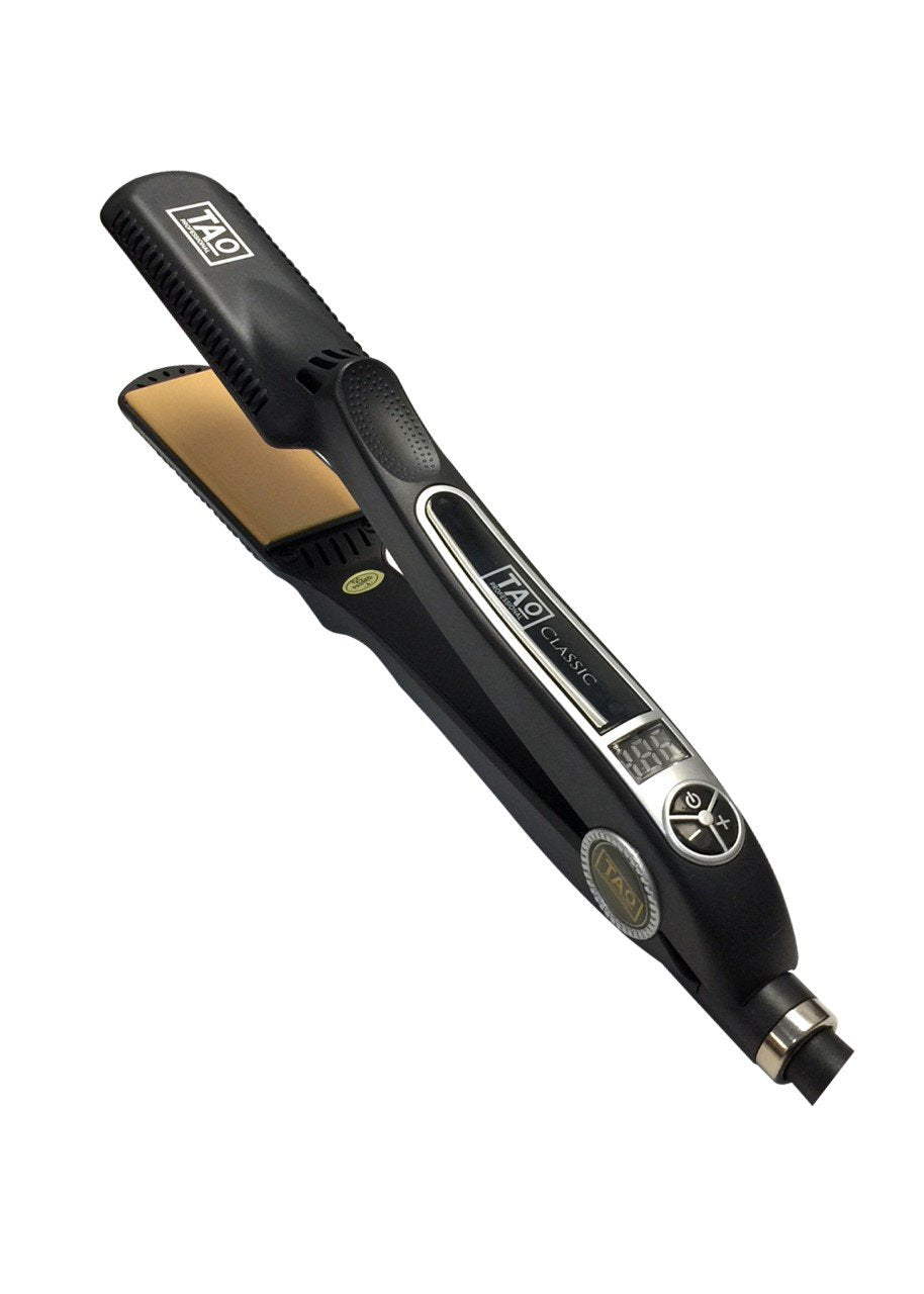 TAO Pro - Nano CERAMIC Plate Hair Straightener - Styling Iron with Digital Controls - Dual Voltage - Built-in ION Generator- Heats to 450 degrees