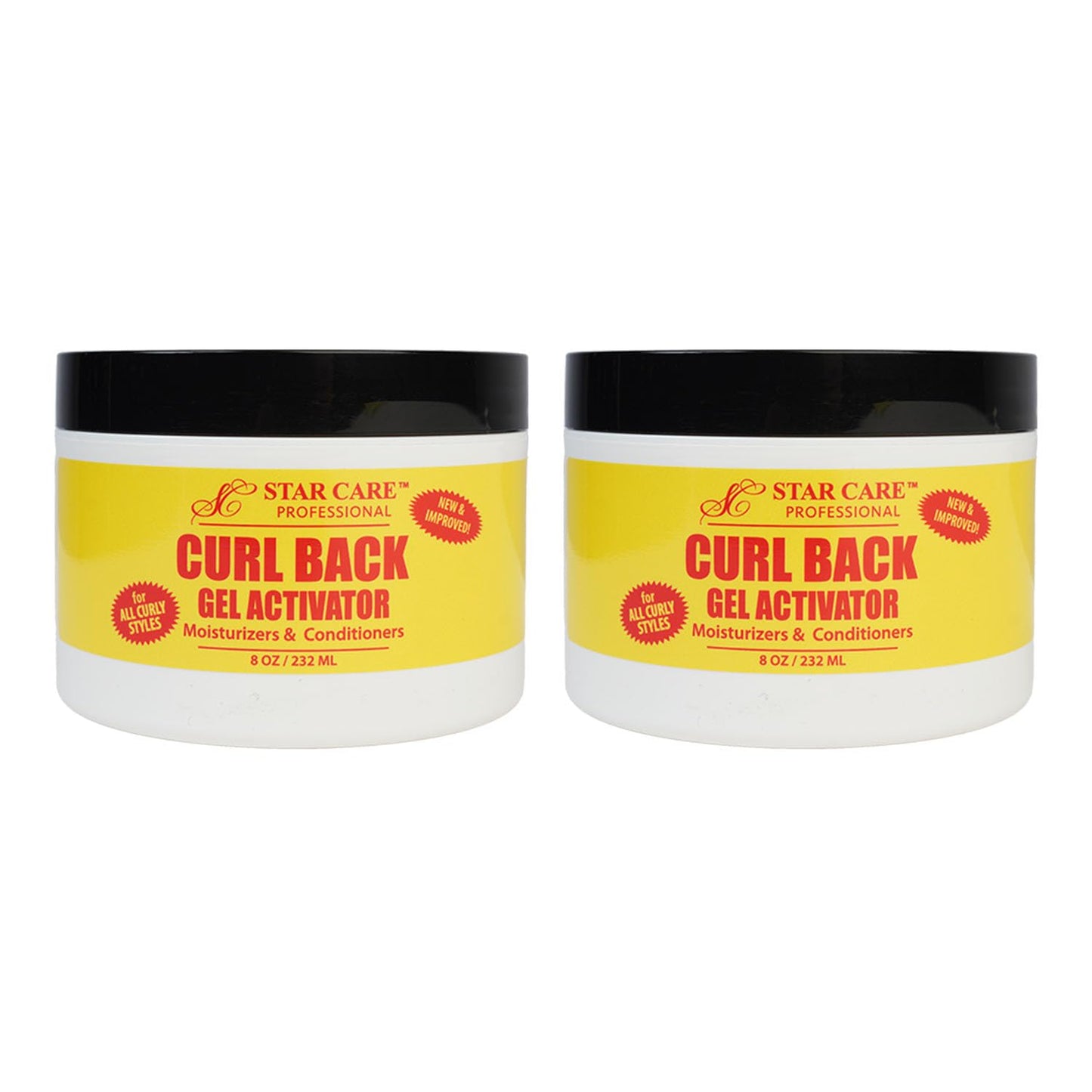 STAR CARE Curl Back Gel Activator 8oz Hydrating Curl Enhancer with Glycerin Softens Moisturizes for Healthy Defined Curls Reduces Breakage & Split