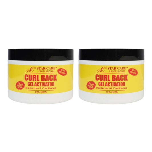STAR CARE Curl Back Gel Activator 8oz Hydrating Curl Enhancer with Glycerin Softens Moisturizes for Healthy Defined Curls Reduces Breakage & Split