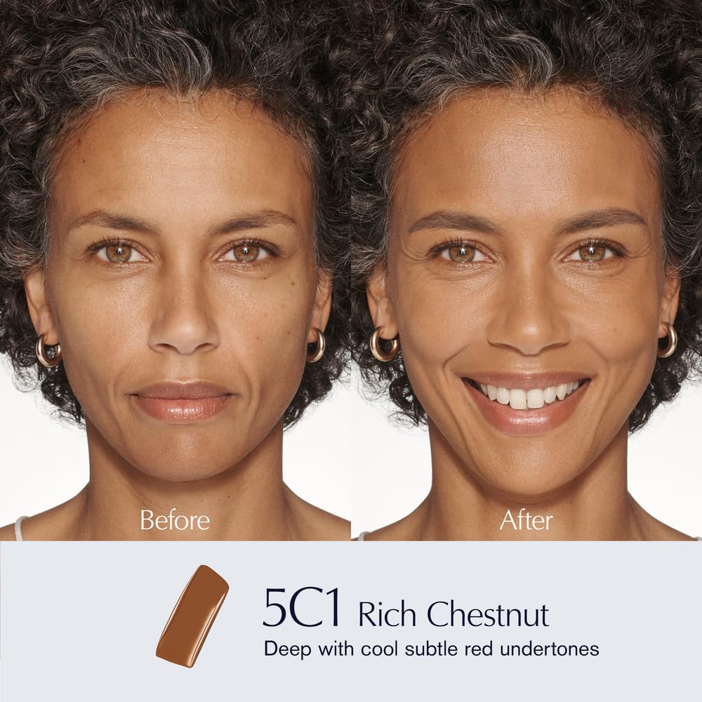 Estée Lauder Futurist Skin Tint Serum Foundation SPF 20 with Glycerin | Light Coverage, 1.0 Fl Oz, 5C1 Rich Chestnut