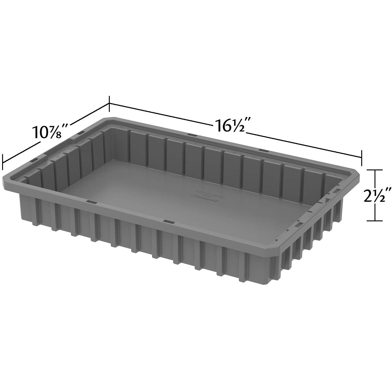 Akro-Mils 33162 Akro-Grid Plastic Slotted Dividable Modu Box Stackable Grid Storage Tote Container, (16-1/2-Inch L x 10-7/8-Inch W x 2-1/2-Inch H)…
