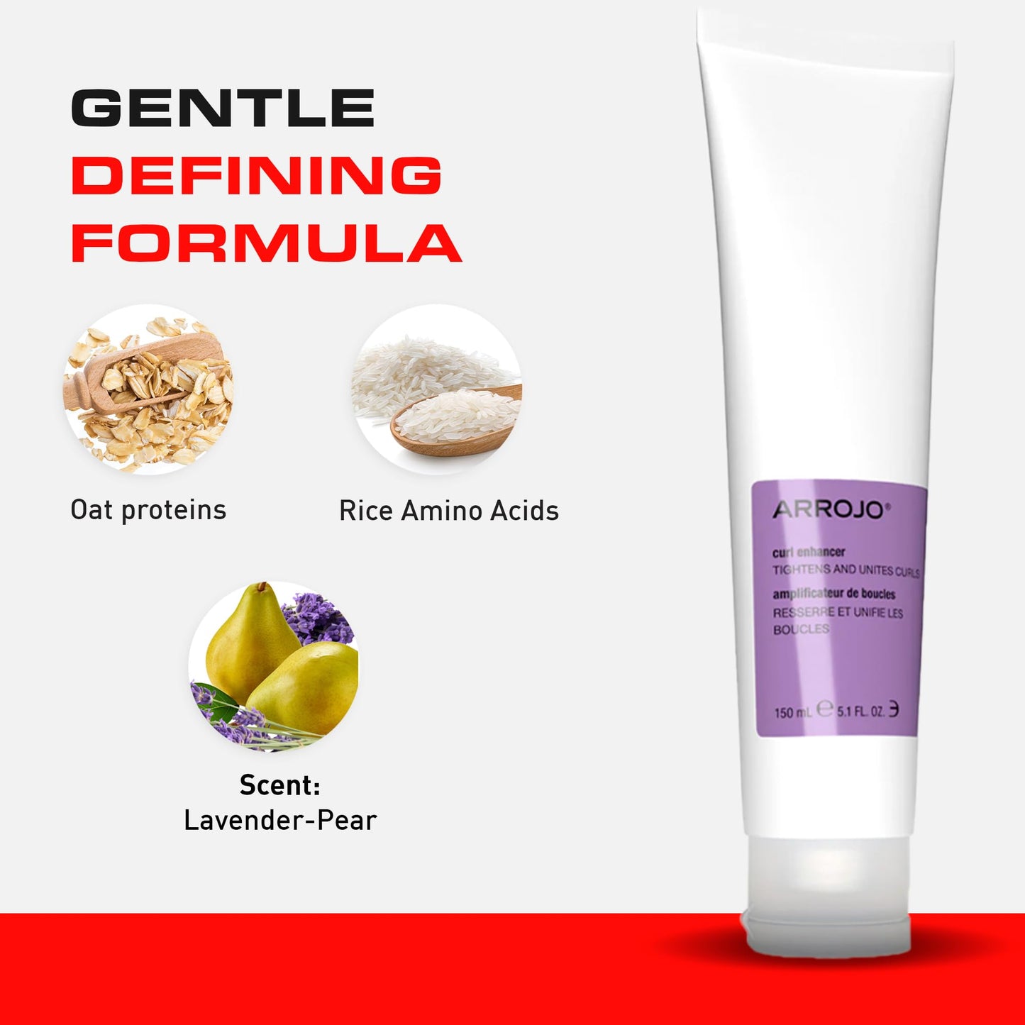 ARROJO Curl Enhancer - Curly Hair Gel for Soft, Fine Curls - Curl Gel w/ Amino Acids, Oat Proteins - Curl Enhancing Hair Products to Add Shapely