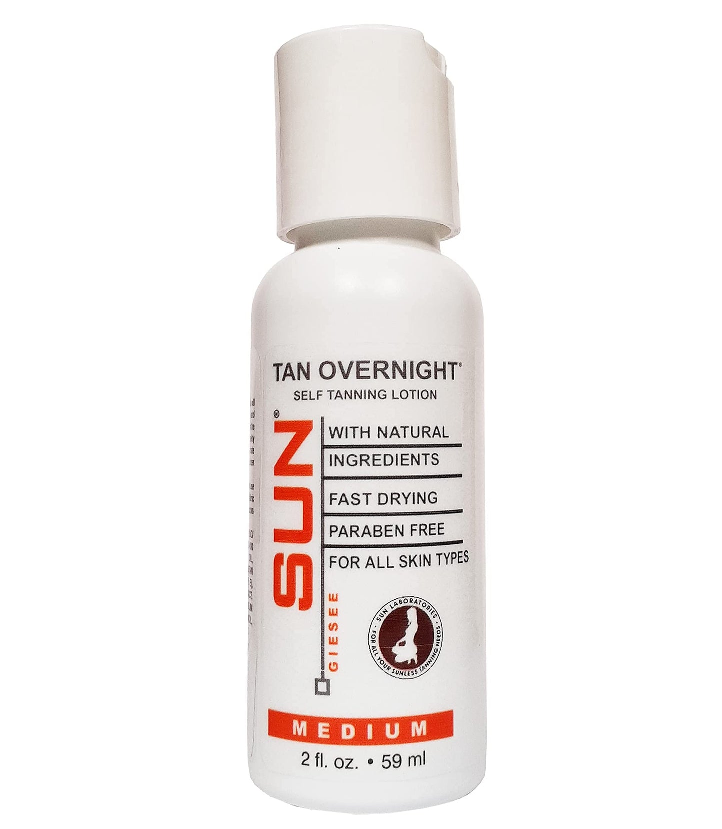 Sun Laboratories By Giesee Tanning Mitt Plus Tan Overnight Self Tanner 2 oz - Self Tanning Lotion, Medium Tone Self Tanner, Organic Sunless Tanning