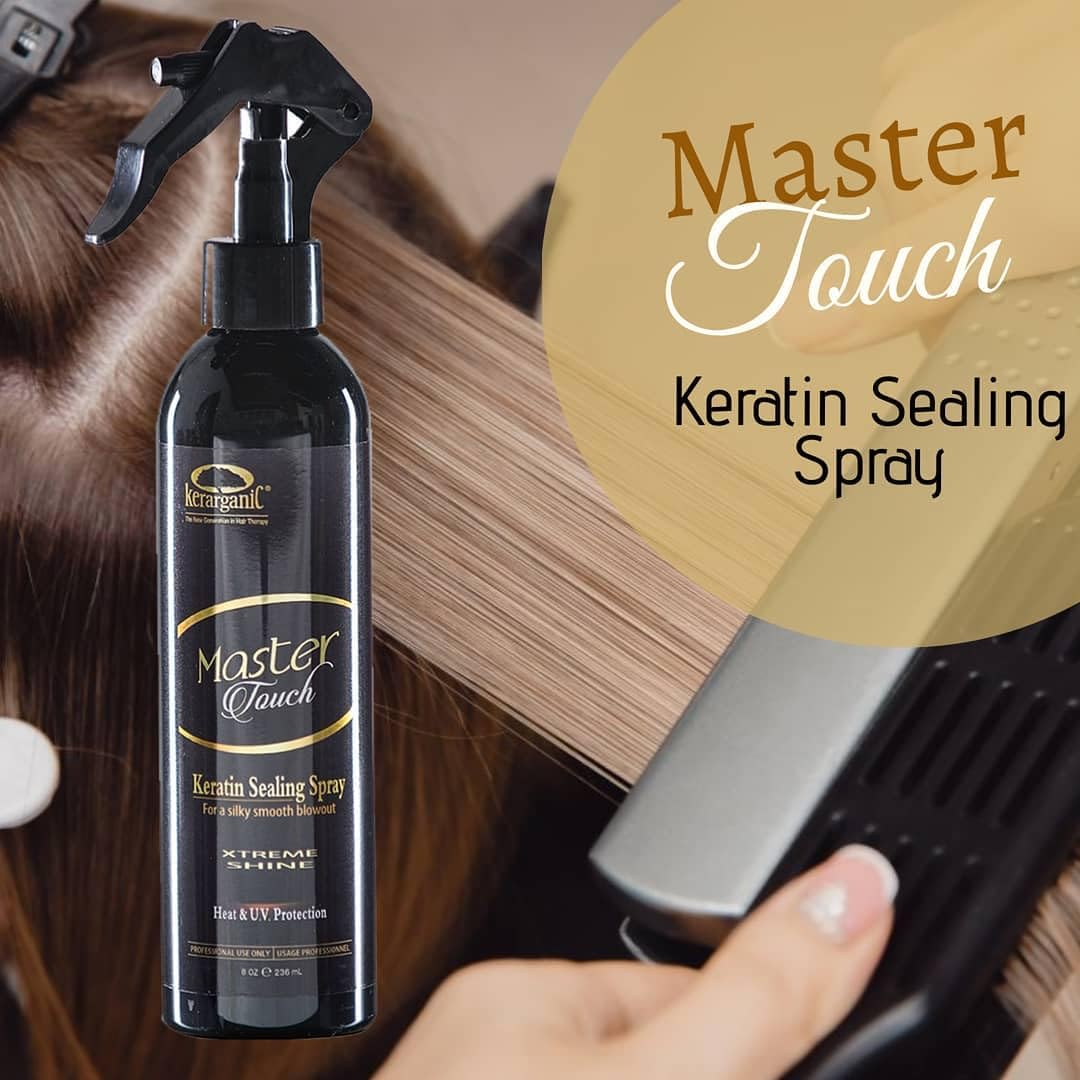 Kerarganic Master Touch Keratin Sealing Spray (8oz/236ml) - Designed to Reinforce Cuticle Sealing for Nutrient Retention after a Keratin Treatment