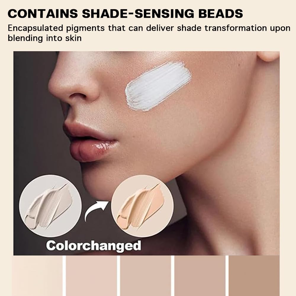 Foundation 4 in 1 - Color Changing Foundation, Medium Spectrum with SPF 50, Hypoallergenic Hydrating Liquid Concealer, Long-lasting & Waterproof Beauty and Personal Care VBEYD
