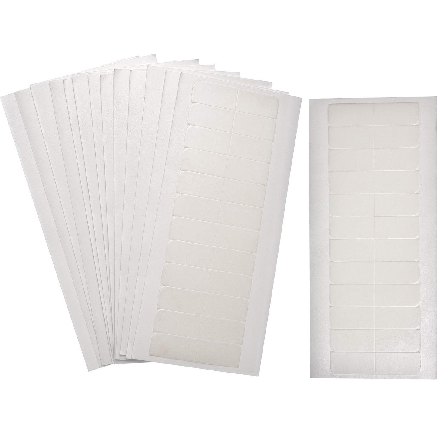 TecUnite 180 Pcs White Hair Extension Tape Tabs Bulk Double Sided Strong Adhesive Hair Tape in Extension Replacement Wig Strip Waterproof Beauty Tool