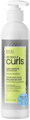 ALL ABOUT CURLS Luxe Leave-In Detangler | Deluxe Moisture | Detangle, Moisturize, De-Frizz | All Curly Hair Types | Vegan & Cruelty Free | Sulfate
