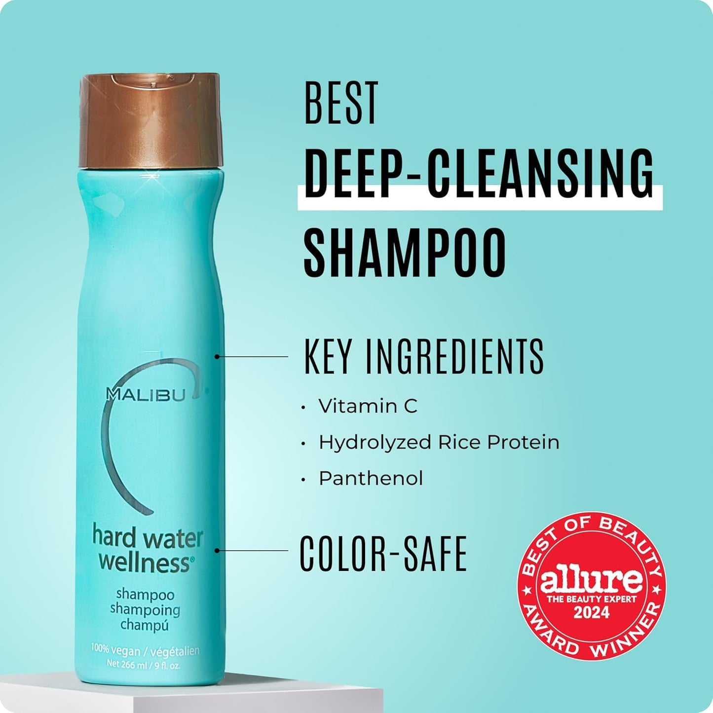 Malibu C Hard Water Hair Clarifying Shampoo - Travel Size Sulfate Free Chelating Formula for Build Up & Scalp Detox - Removes Minerals, Prevents Beauty and Personal Care Malibu C