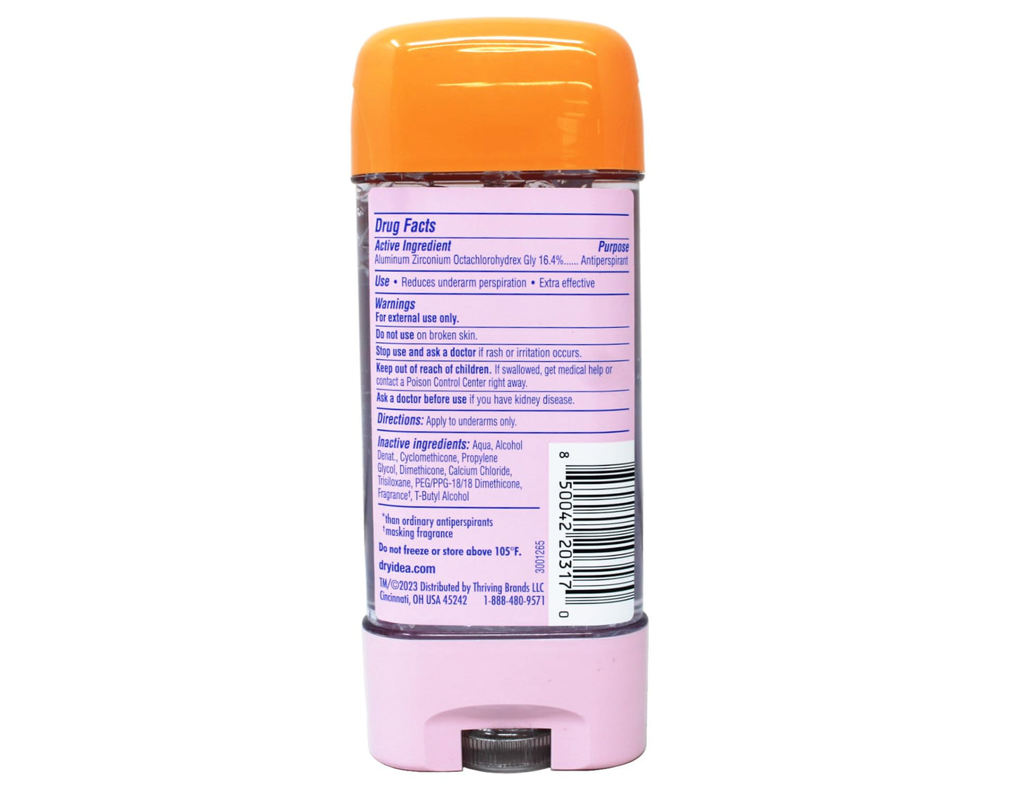 Dial Dry Idea Anti-Perspirant and Deodorant, Unscented, Hypo-Allergenic, 3 oz, Clear Beauty and Personal Care Dry Idea