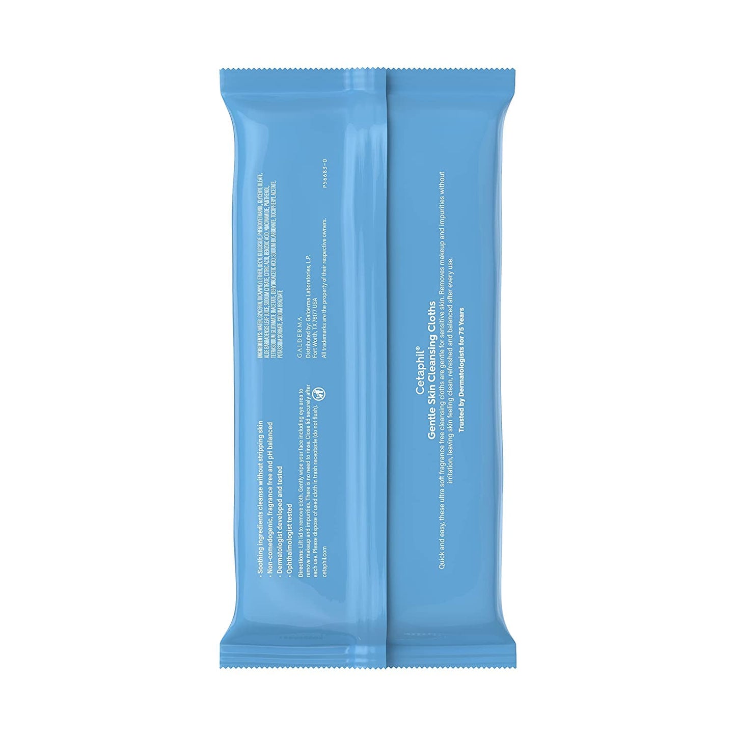 Cetaphil Face and Body Wipes, Gentle Skin Cleansing Cloths, 25 Count (Pack of 2), for Dry, Sensitive Skin, Flip Top Closure, Great for the Gym