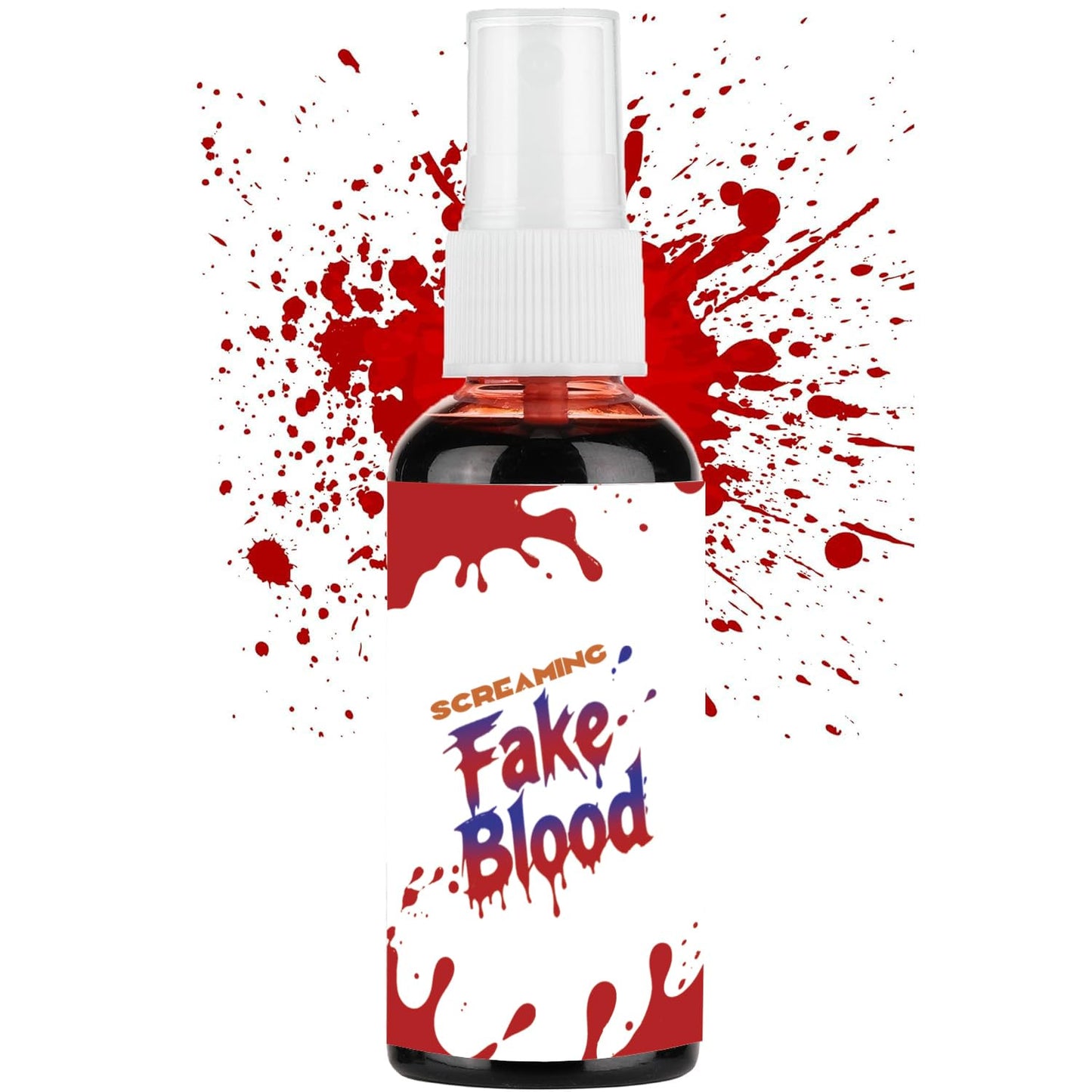 Fake Blood, 2.1oz Fake Blood Spray, Halloween Washable Fake Blood Makeup for Clothes, Zombie, Vampire Cosplay & Dress Up-1pc