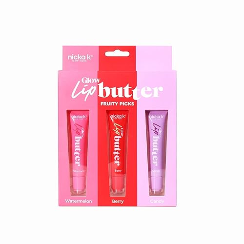Nicka K New York Glow Lip Butter, Hydrate, Silky Shin, Soft Smooth and Radiant Lips (MLTB03 Fruity Picks)