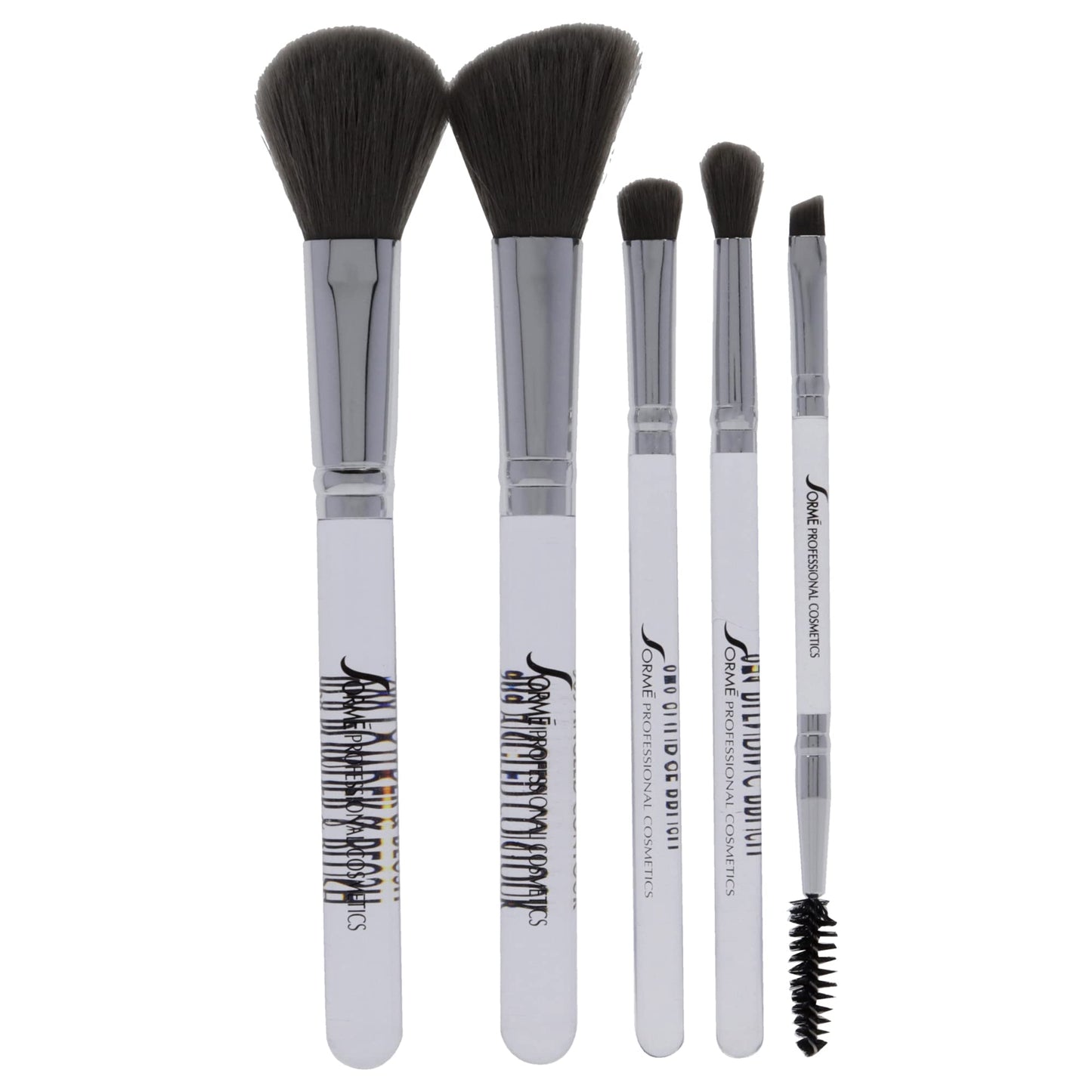Sorme' Treatment Cosmetics Professional Brush Set A (968,969,970,971,972), Soft Fibers, Flawless Blending, Comfortable Grip, Professional Application