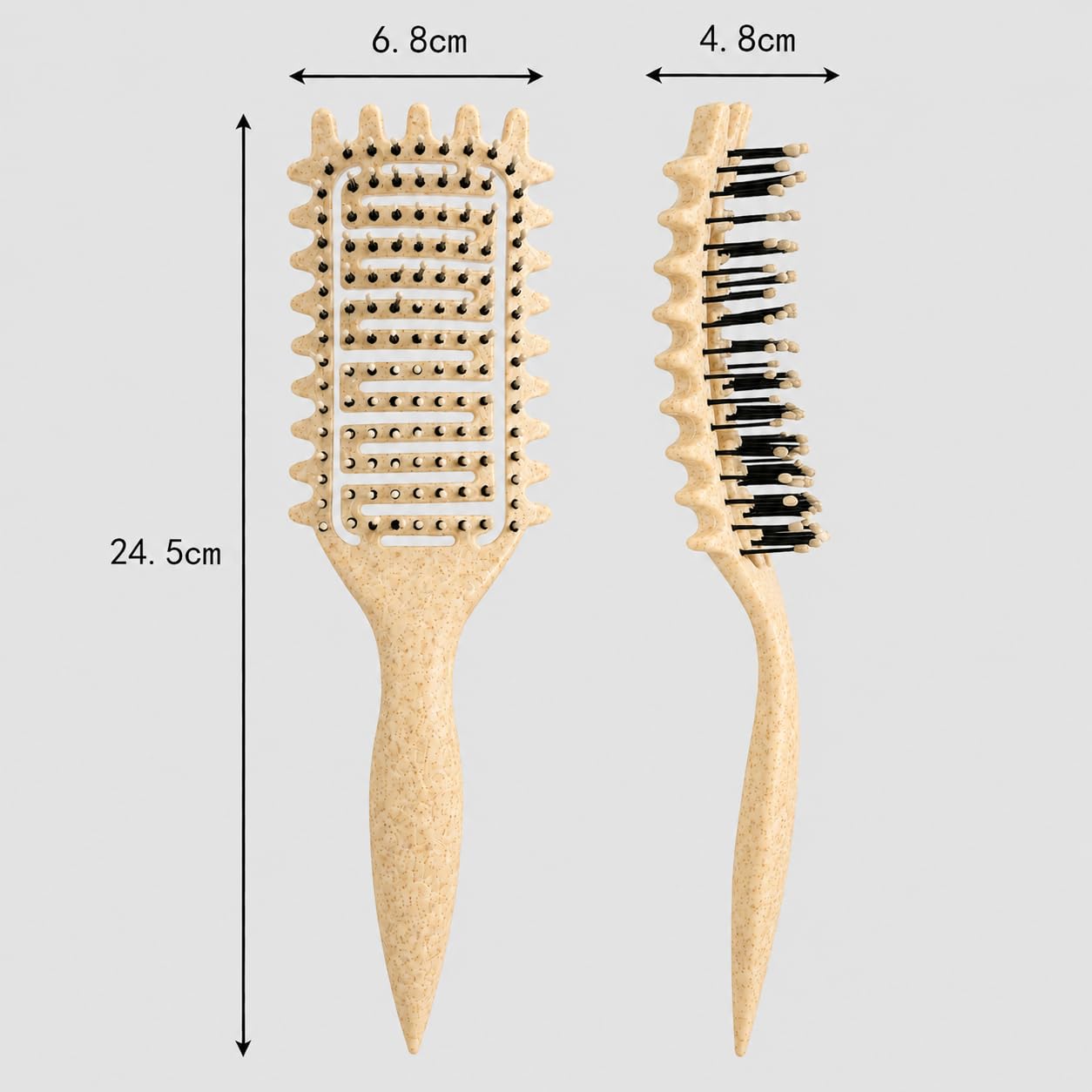 Curl Defining Brush for Curly Hair, Vented Detangling Hair Brush for Wet and Dry Styling, Curved Brush for Shaping and Smoothing Curl Clumps Beauty and Personal Care Yingbtr