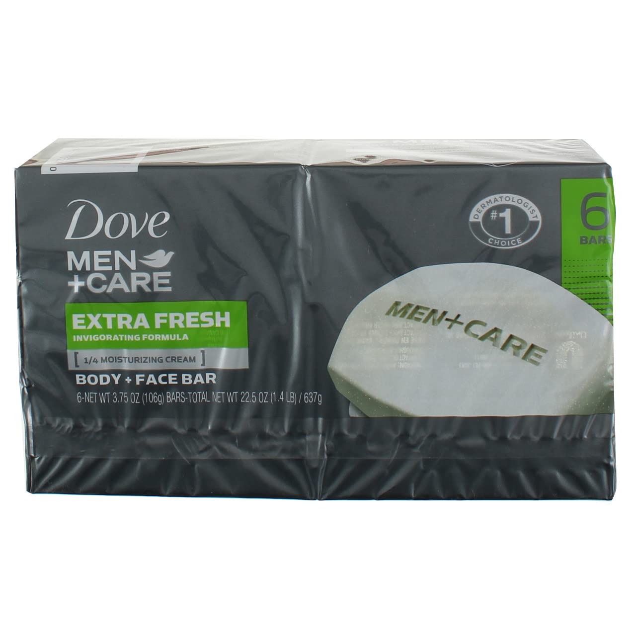 Dove Men+Care Extra Fresh Body + Face Bars, Invigorating Scent, 3.75 oz, 6 Ct (4 pack) (Bundle) Beauty & Personal Care Dove