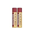 Burt's Bees Lip Balm, Pomegranate Oil, 0.15 oz, 2 pack, Burgundy,(ba-boo-byi-com2551)