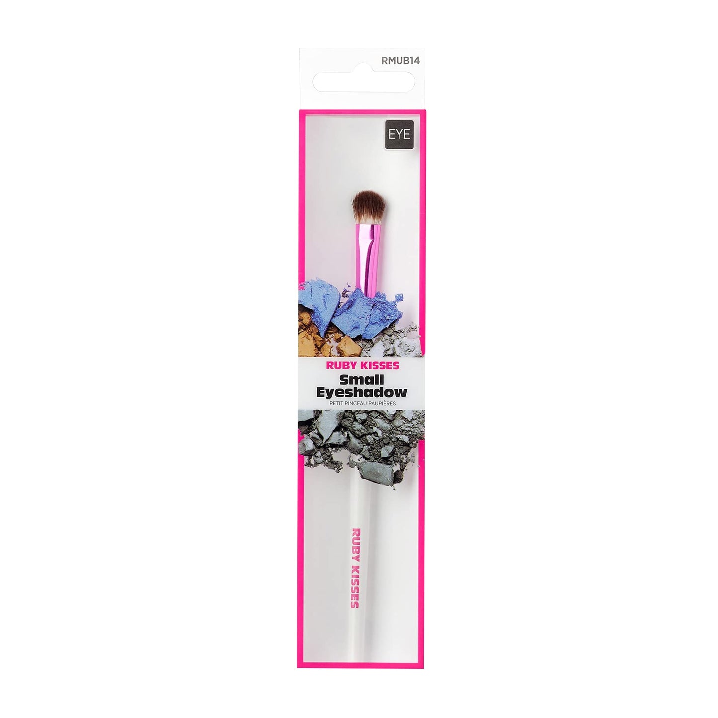 KISS Ruby Kisses Premium Small Eyeshadow Cosmetic Brush, Professional Quality Cruelty Free Make-Up Tool with Soft 100% Synthetic Bristles