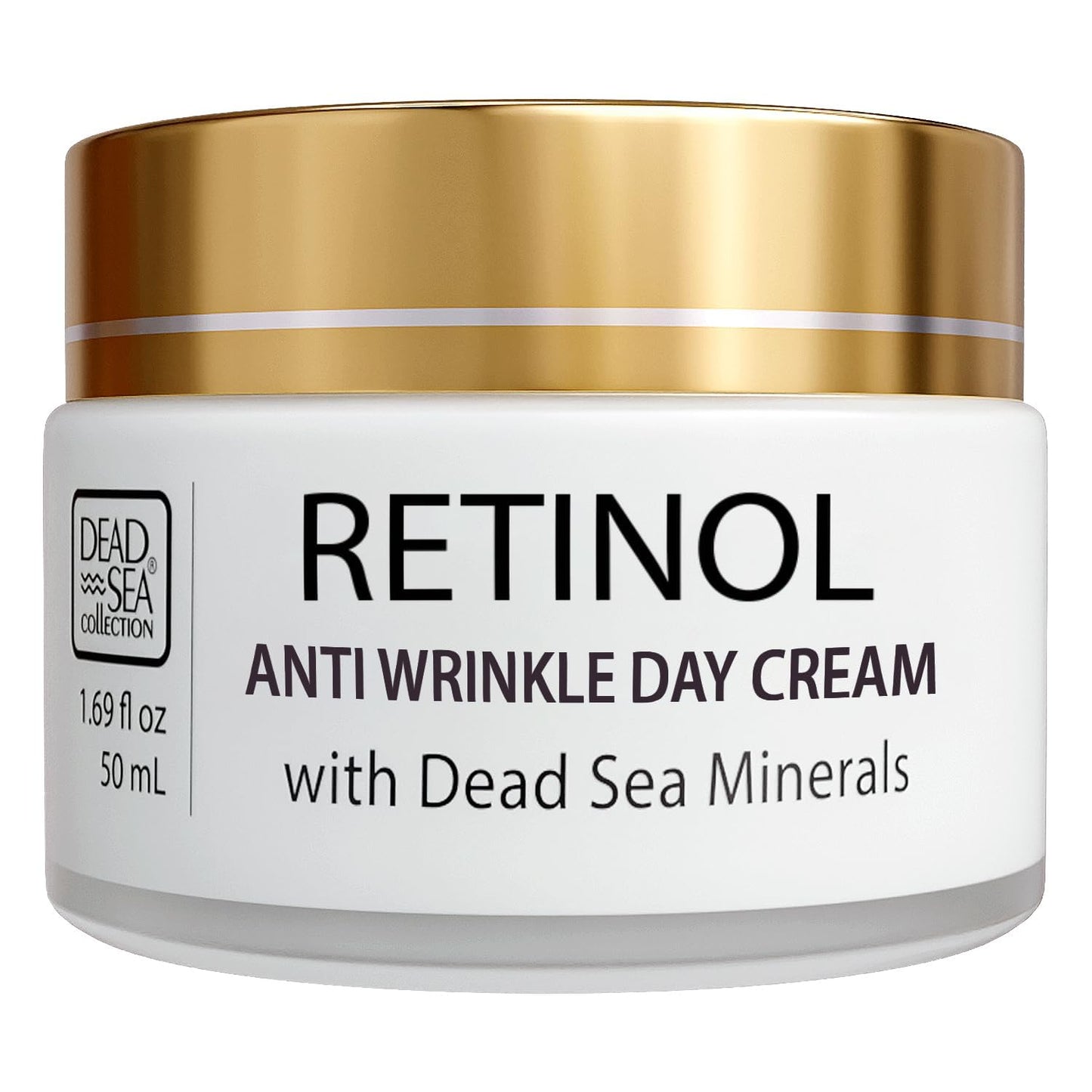 Dead Sea Collection Day Cream for Face with 2% Retinol, Dead Sea Minerals, and Vitamin E - Anti Aging Nourishing Skin Care Moisturizer to Reduce