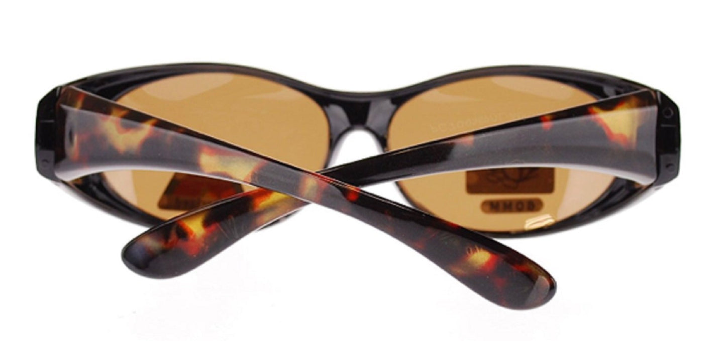 Polarized Fit Over Sunglasses 2866, Size Small, Tortoise