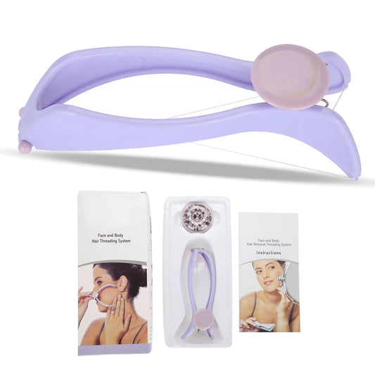 Facial Hair Epilator for Women Comfortable Ideal Gifts Threading Hair Removal Epilator Facial Neck Hair Removing Tool with 10 Cotton Lines (Blister Beauty and Personal Care Uxsiya