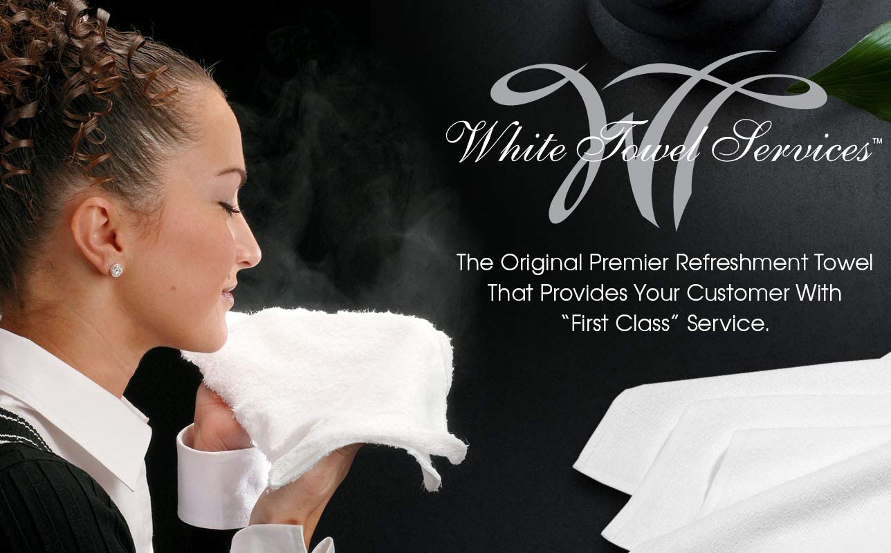 WT WHITE TOWEL SERVICES Disposable Towels - 500ct 8 x 8 inch pre-moistened 100% cotton (Unscented)