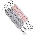 AARainbow 4 Packs Long Stretch Back Sponge with Rope Handles Back Scrubber Bath Shower Mesh Sponge Exfoliating Body Scrub Stretch Braided Loofah
