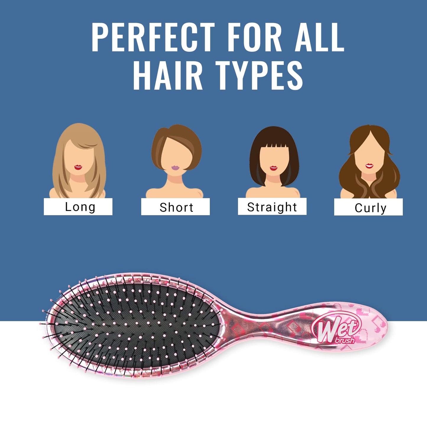Wet Brush Lol Dolls Original Detangler, Diva, Ultra Soft IntelliFlex Bristles Glide Through Tangles with Ease, Pain Free Comb for Women, Men, Boys