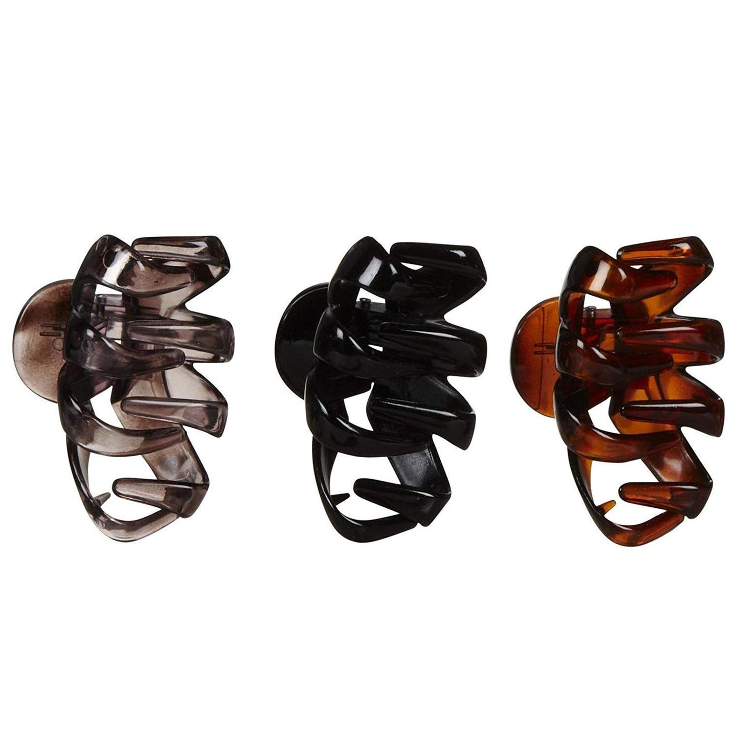Scunci Octopus Jaw Clips, Assorted Colors, 3-Pieces per Pack (1-Pack)