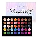 CHARMCODE 40 Colors High Pigmented Shimmer Matte Eyeshadow Makeup Palette Full Spectrum Artist Glitter Metallic Waterproof Creamy Blendable Eye Shadow
