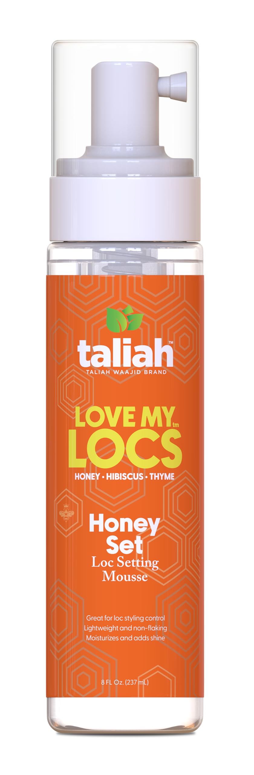 Taliah Waajid Love My Locs Honey Set Loc Hair Mousse 8oz - Alcohol-Free, Moisturizing, Firm Hold Mousse for Locs, Twists & Braids, Natural Hair