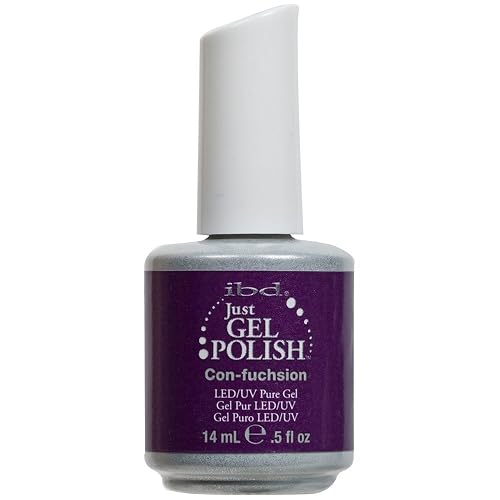 IBD Just Gel CON-FUCHSION Soak Off Purple Nail Polish UV Manicure .5 oz Salon Beauty & Personal Care IBD