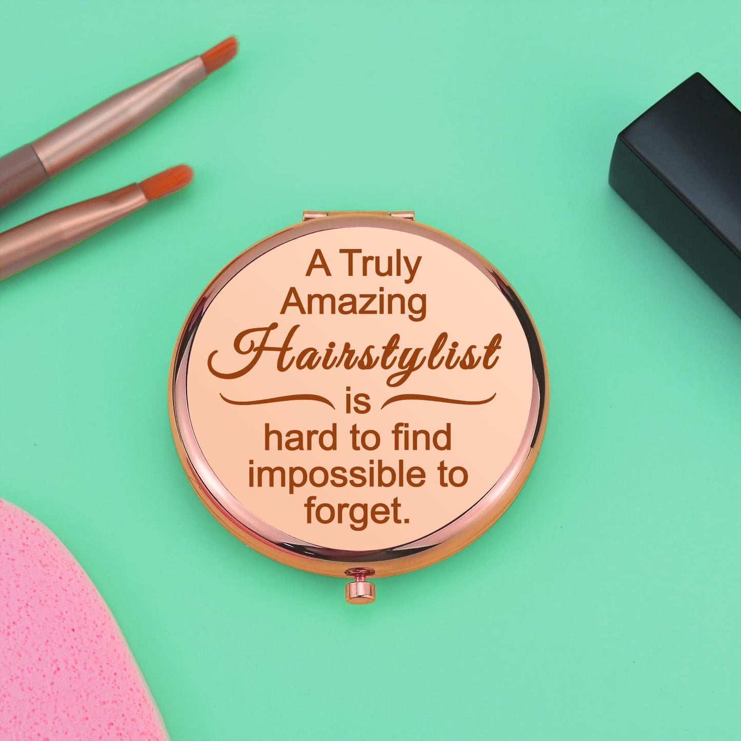 Hair Stylist Gifts for Women Hairdresser Gift Appreciation Present Compact Makeup Mirror for Hairdresser Thanks You Folding Makeup Mirror for Salon
