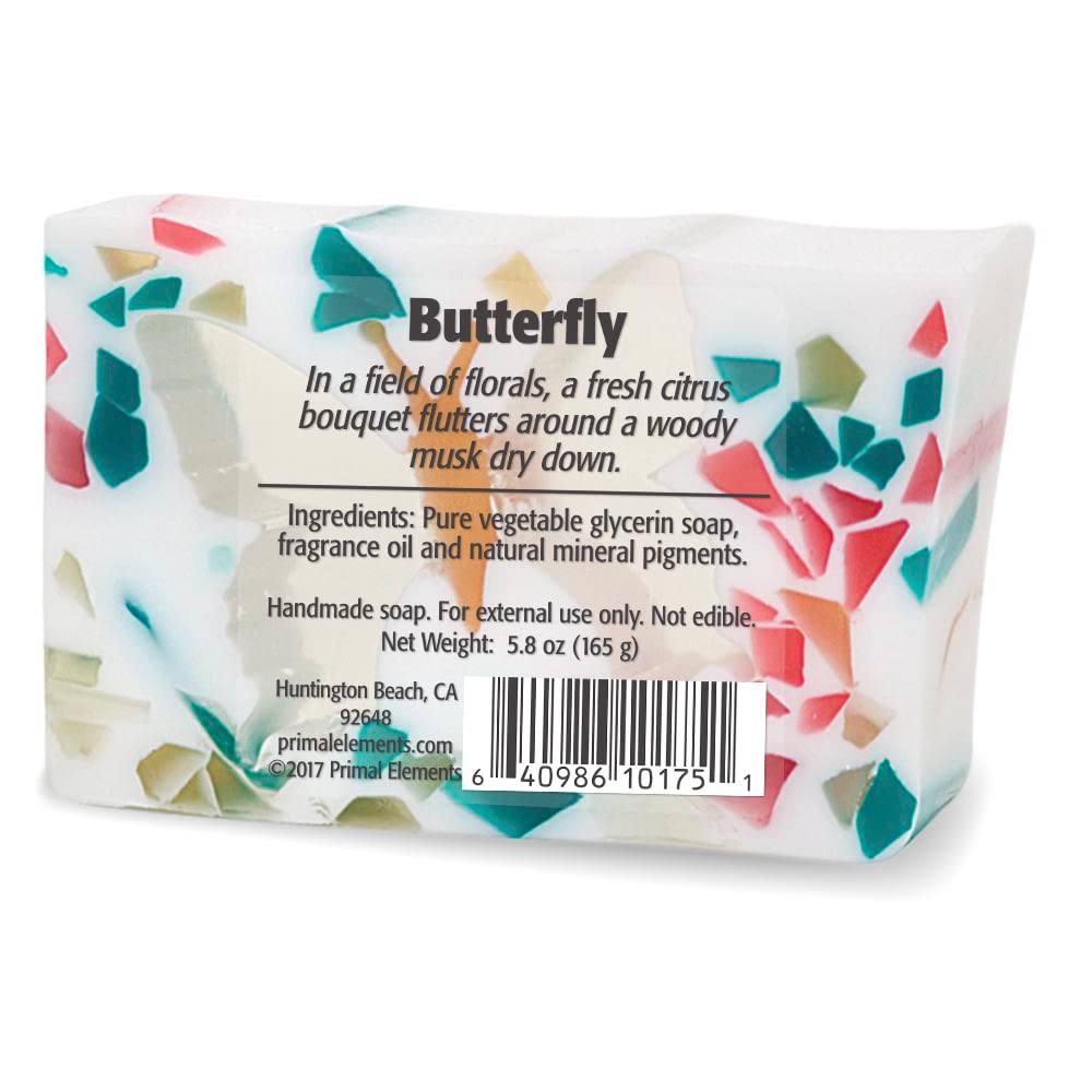 Primal Elements Bar Soap in Shrinkwrap, Butterfly, 5.8 Ounce