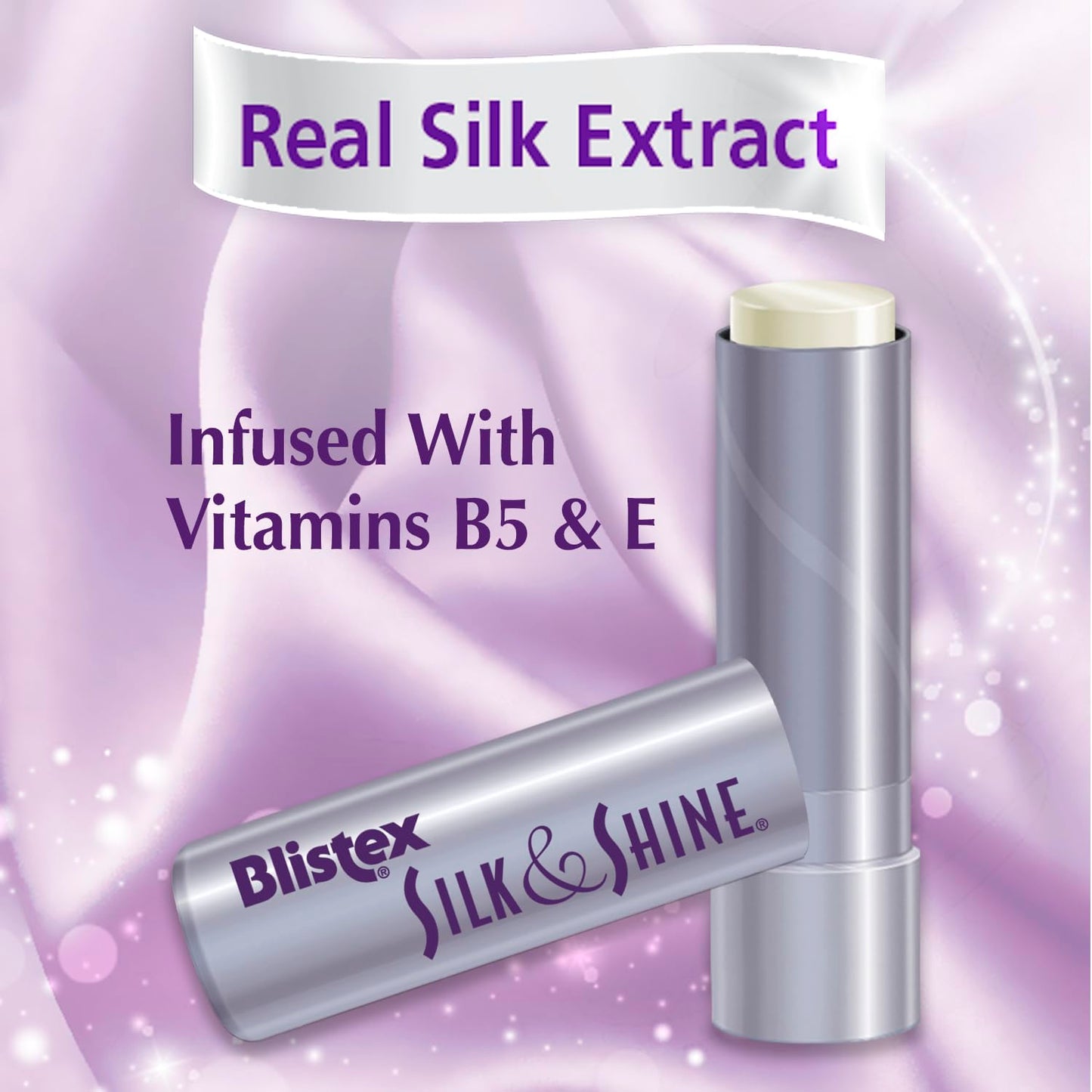 Blistex Silk & Shine Lip Moisturizer - Enhancement Series, Real Silk Extract, Infused with Vitamins B5 & E, 0.13 oz (3.69 g) Beauty & Personal Care Blistex