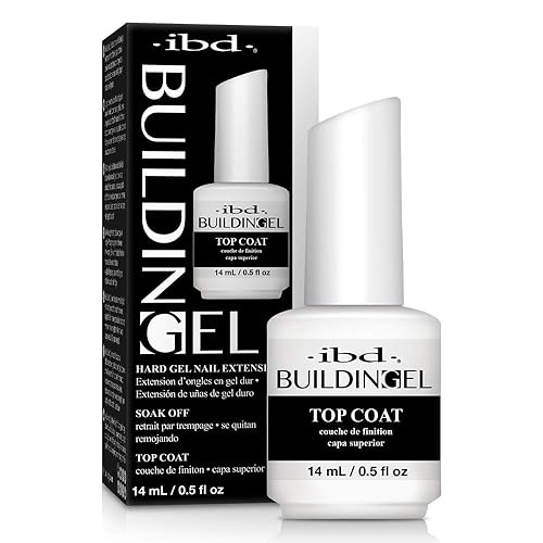 IBD Building Gel, Hard Gel Nail Extension, Soak-Off UV/LED Finish, Nail Strengthener Polish, Top Coat 0.5 fl oz