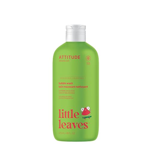 Attitude Bubble Wash for Kids, EWG Verified Bubble Bath, Hair Shampoo and Body Soap, Dermatologically Tested, Plant- and Mineral-Based, Vegan