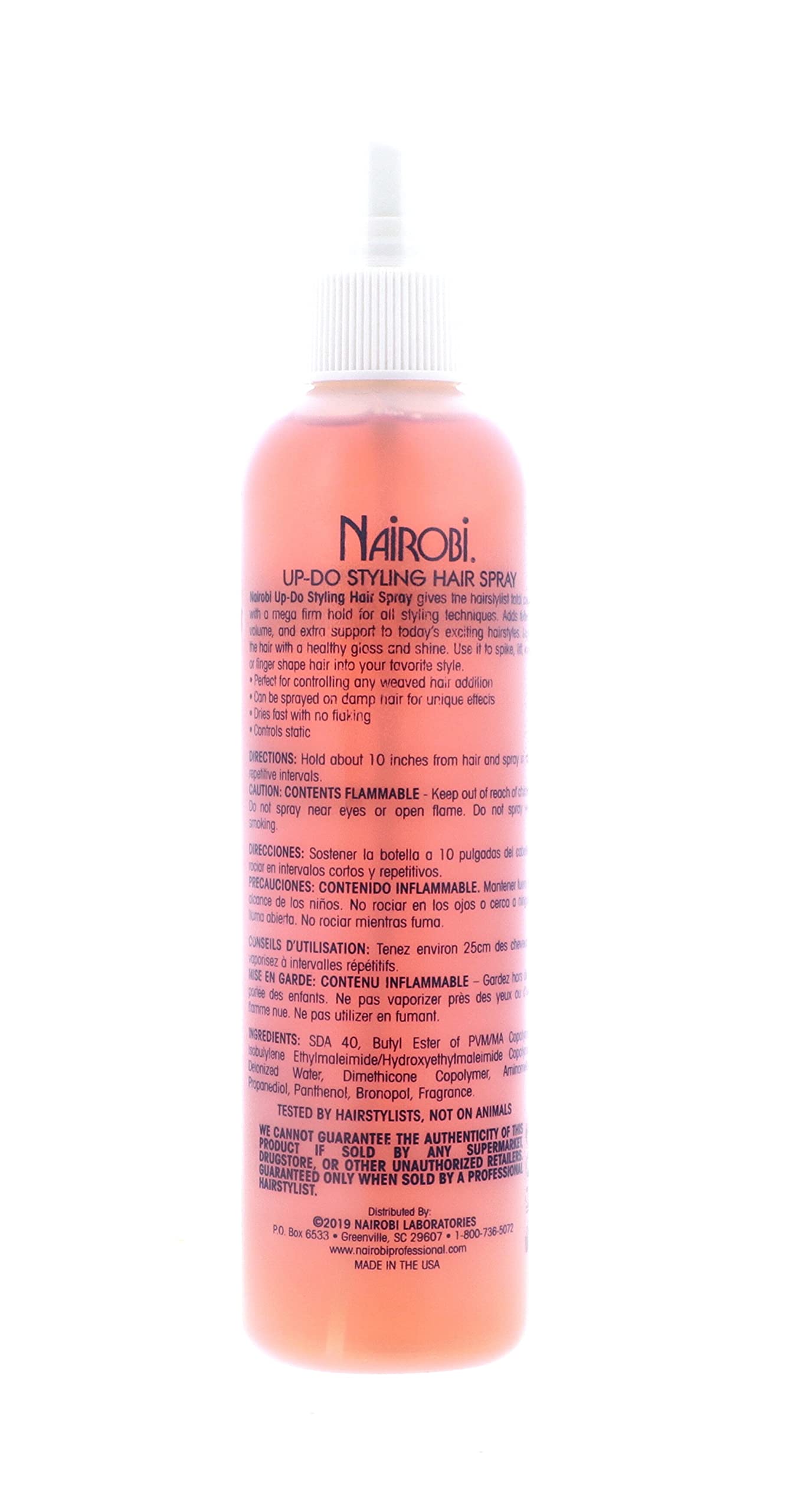 Nairobi UP-DO Styling Hairspray for Unisex - 8 oz Hairspray
