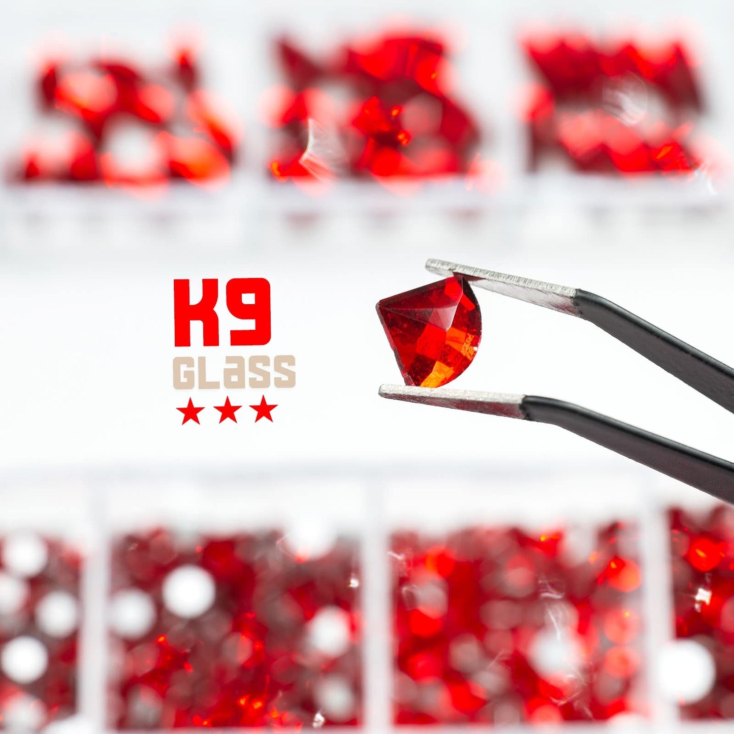 qiipii 2052Pcs Red Nail Rhinestones 72 Multi Shapes Siam Red Rhinestones for Nails Flatback Nail Gems K9 Glass Round Ruby Red Beads Stones Diamonds Beauty and Personal Care qiipii