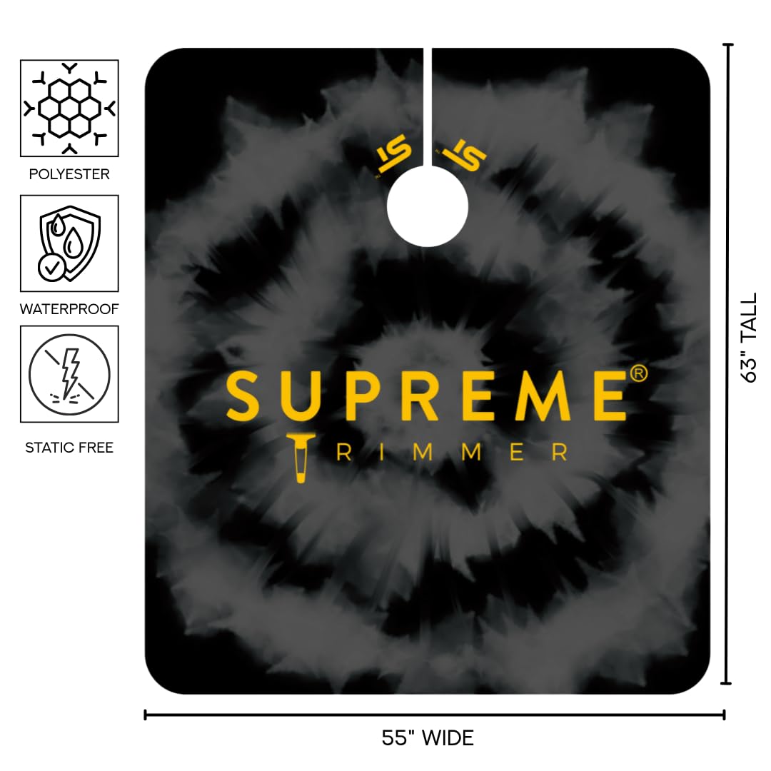 Supreme Trimmer Premium Barber Cape | Professional Hair Stylist Waterproof, Hook Closure Cape; Salon, Barber, or Home Use | Smoke Ring