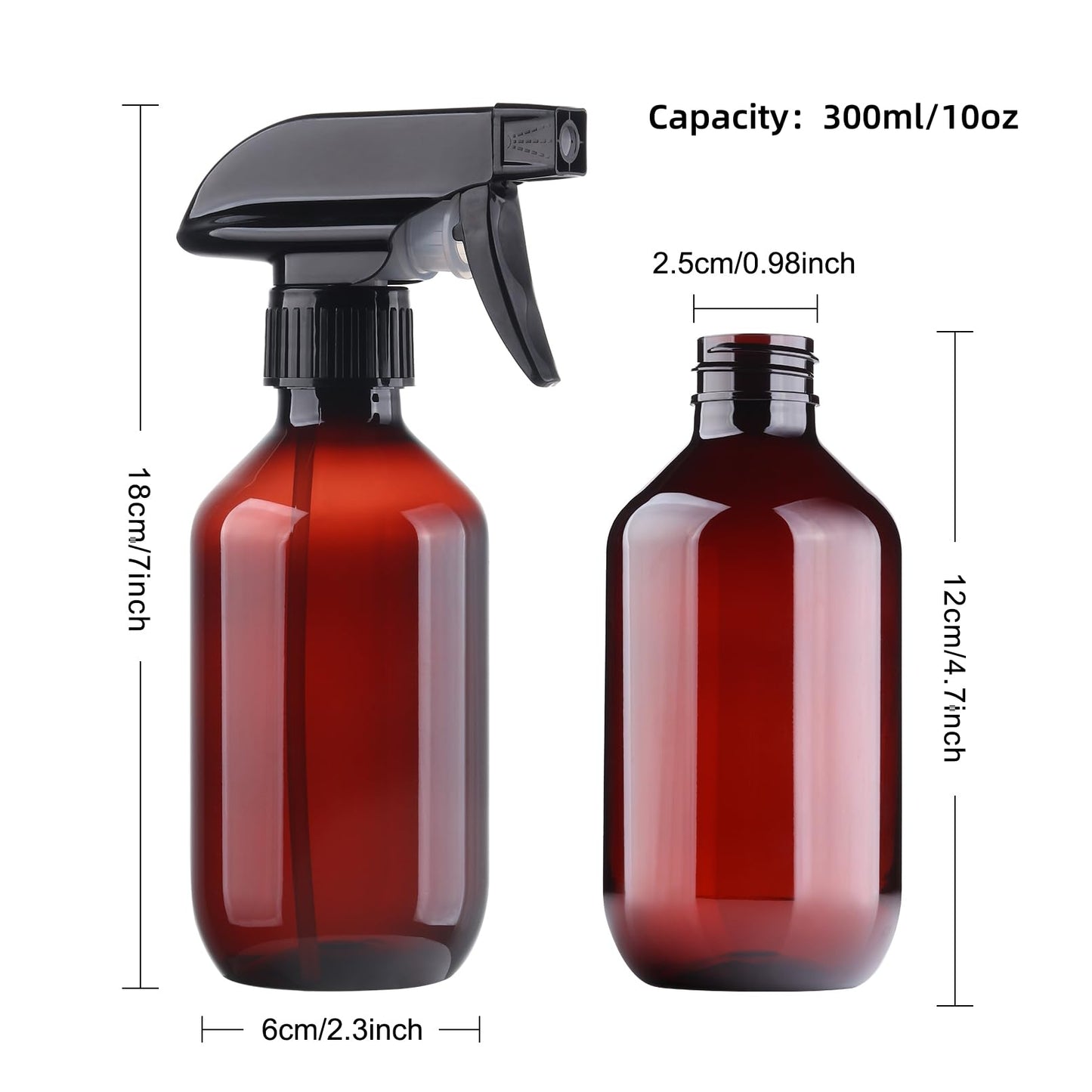 Teyssor Spray Bottles Water Spray Bottle - BPA Free - 10 oz/300 ml Plastic Refillable Containers Fine Mist Small Spray Bottle with Adjustable Nozzle Beauty and Personal Care Teyssor