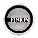 Fusion Body Art Pro Face Paint | Pearl Metallic Silver (32gm), Professional Quality Water Activated Shimmery Face and Body Paint Supplies Single