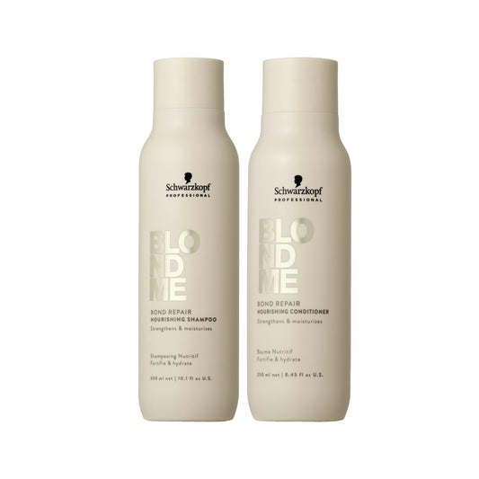 BLONDME Bond Repair Nourishing Shampoo & Conditioner Bundle | Cleanse, Hydrate & Detangle for Strong, Healthy Blonde Hair, Everyday | Strengthens Hair