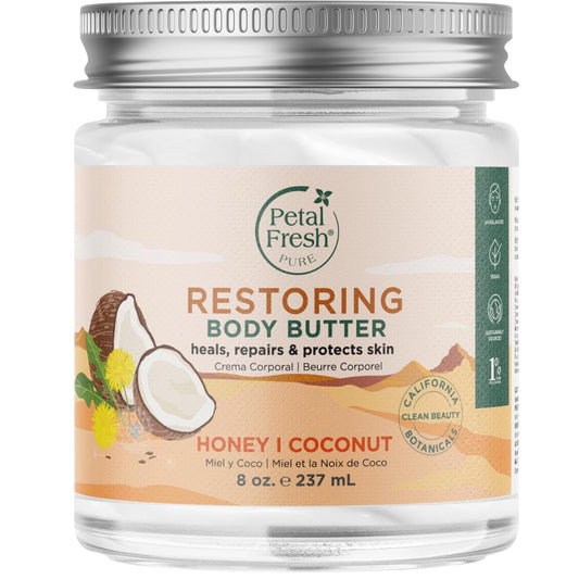 Petal Fresh Pure, Restoring Body Butter, Heals, Repairs & Protects Skin with Honey & Coconut Oil, 8 Fl oz Beauty & Personal Care Petal Fresh